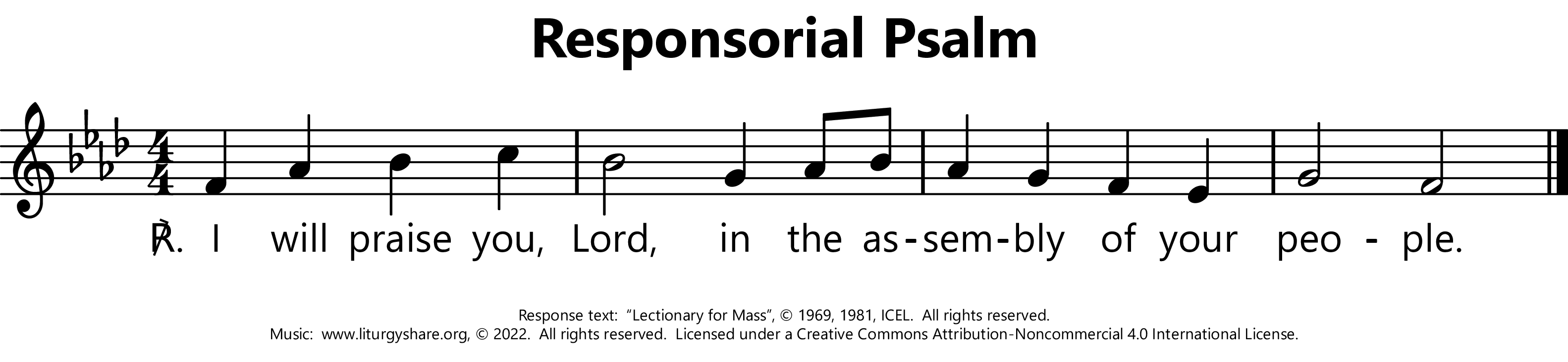 5th Sunday of Easter: Responsorial Psalm, Year B